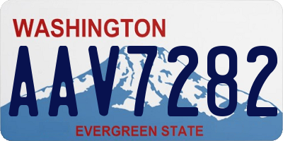 WA license plate AAV7282