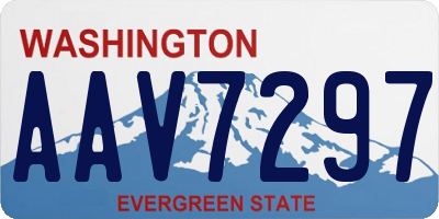 WA license plate AAV7297