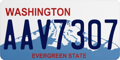 WA license plate AAV7307