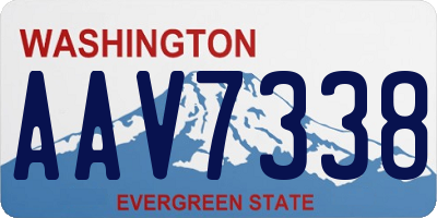WA license plate AAV7338