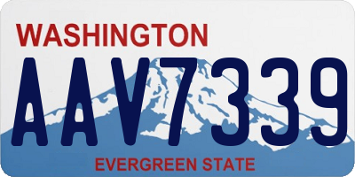 WA license plate AAV7339