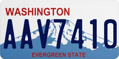 WA license plate AAV7410