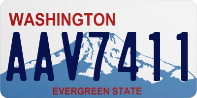 WA license plate AAV7411