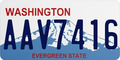 WA license plate AAV7416