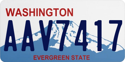 WA license plate AAV7417