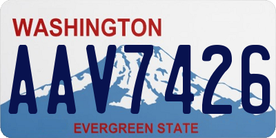 WA license plate AAV7426