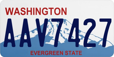 WA license plate AAV7427