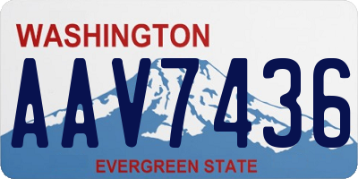 WA license plate AAV7436