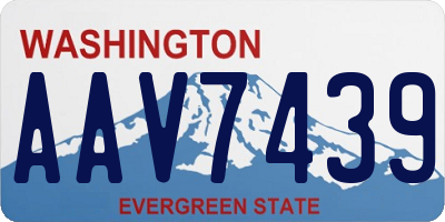 WA license plate AAV7439
