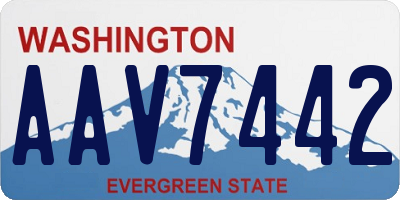 WA license plate AAV7442