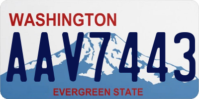 WA license plate AAV7443