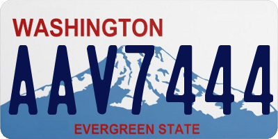 WA license plate AAV7444