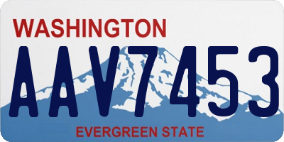 WA license plate AAV7453