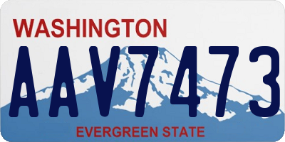 WA license plate AAV7473
