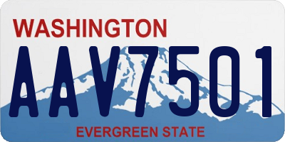 WA license plate AAV7501