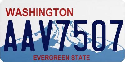 WA license plate AAV7507