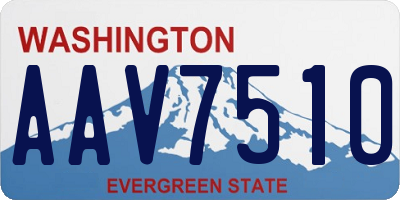 WA license plate AAV7510