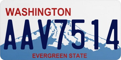 WA license plate AAV7514