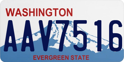 WA license plate AAV7516