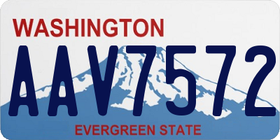 WA license plate AAV7572