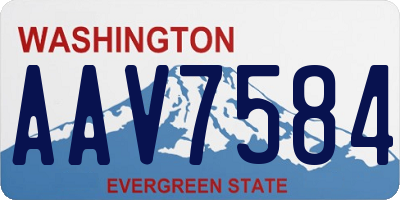 WA license plate AAV7584