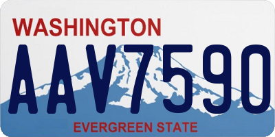 WA license plate AAV7590