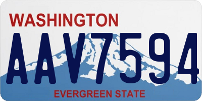WA license plate AAV7594