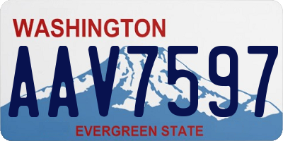 WA license plate AAV7597