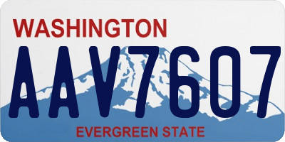 WA license plate AAV7607