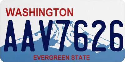 WA license plate AAV7626