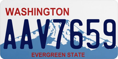 WA license plate AAV7659