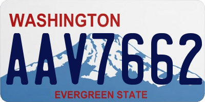 WA license plate AAV7662