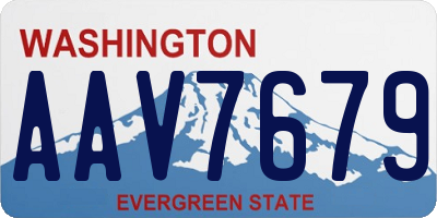 WA license plate AAV7679