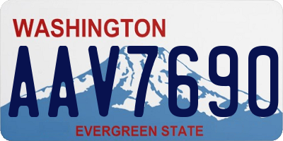 WA license plate AAV7690