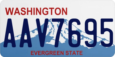 WA license plate AAV7695