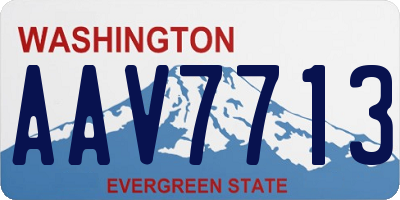 WA license plate AAV7713