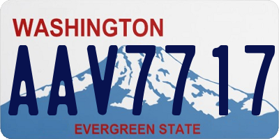 WA license plate AAV7717