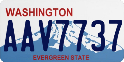 WA license plate AAV7737
