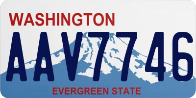 WA license plate AAV7746