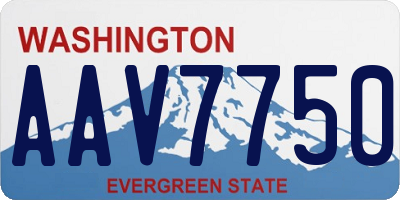 WA license plate AAV7750