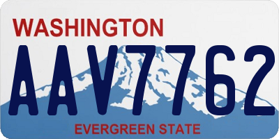 WA license plate AAV7762