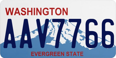 WA license plate AAV7766