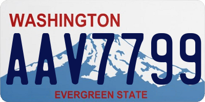 WA license plate AAV7799