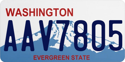 WA license plate AAV7805