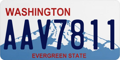 WA license plate AAV7811