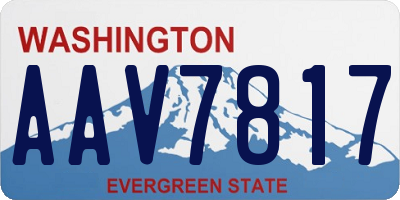 WA license plate AAV7817