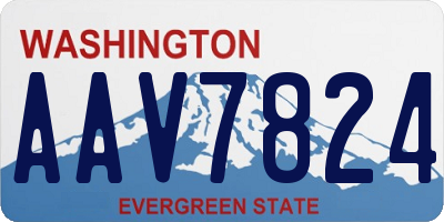 WA license plate AAV7824