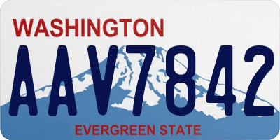 WA license plate AAV7842