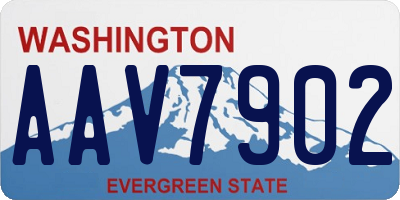 WA license plate AAV7902