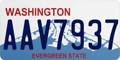 WA license plate AAV7937